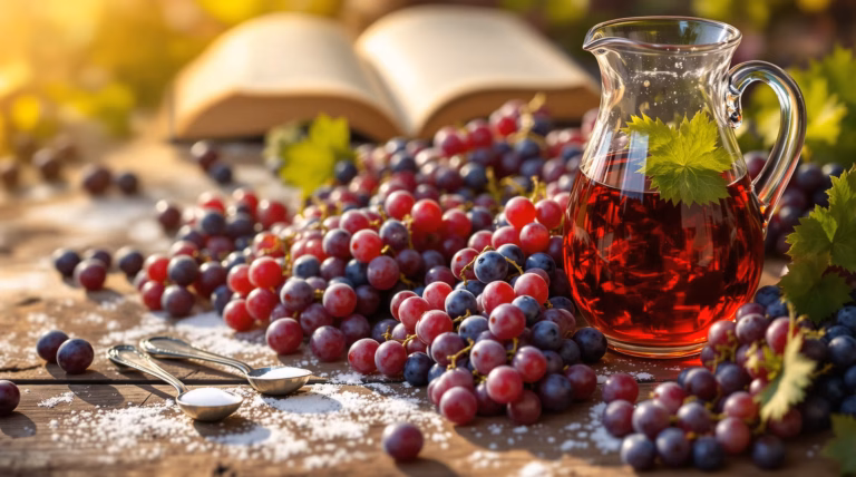 Ile cukru na litr soku z winogron – porady i przepisy